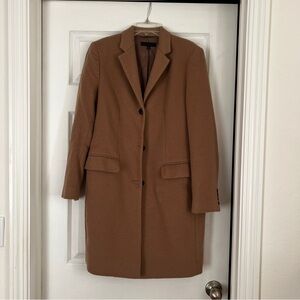Uniqlo Long Winter Coat Tan Caramel Color Cute Fit